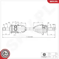 ESEN SKV 40SKV090 Aandrijfas