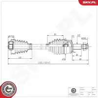 ESEN SKV 40SKV358 Aandrijfas