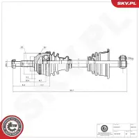 ESEN SKV 40SKV045 Aandrijfas