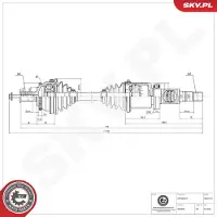 ESEN SKV 40SKV072 Aandrijfas