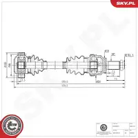 ESEN SKV 40SKV318 Aandrijfas
