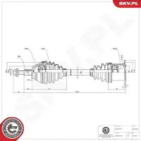 ESEN SKV 40SKV002 Aandrijfas