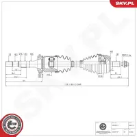 ESEN SKV 40SKV110 Aandrijfas