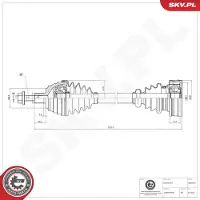ESEN SKV 40SKV047 Aandrijfas