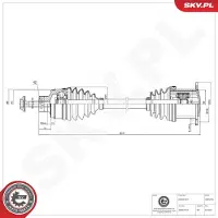ESEN SKV 40SKV296 Aandrijfas