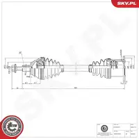 ESEN SKV 40SKV176 Aandrijfas