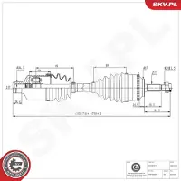 ESEN SKV 40SKV252 Aandrijfas