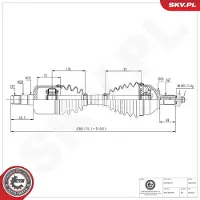 ESEN SKV 40SKV288 Aandrijfas