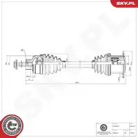 ESEN SKV 40SKV075 Aandrijfas