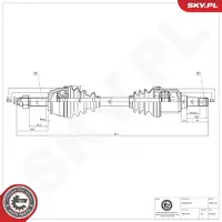 ESEN SKV 40SKV352 Aandrijfas
