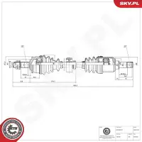 ESEN SKV 40SKV354 Aandrijfas