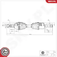 ESEN SKV 40SKV068 Aandrijfas