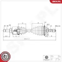 ESEN SKV 40SKV392 Aandrijfas