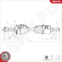 ESEN SKV 40SKV236 Aandrijfas