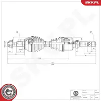 ESEN SKV 40SKV054 Aandrijfas