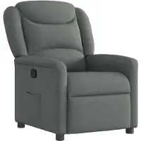 vidaXL Fauteuil verstelbaar stof donkergrijs