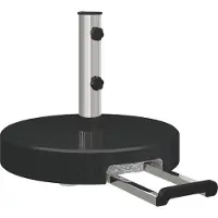 vidaXL Parasolvoet Zwart Ø 45 x 37.5 cm Graniet