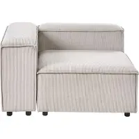 Beliani ARDAL - Hoekmodule - Taupe - Rechtszijdig - Corduroy