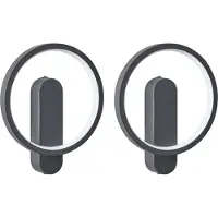 Beliani BLIES - Set van 2 LED wandlampen - Zwart - Aluminium