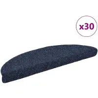 vidaXL Trapmatten Zelfklevend 30 stuks 56x17x3 cm Blauw Halfrond