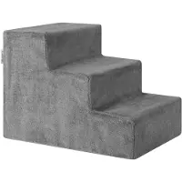 Juskys Huisdierentrap - Hout - Max. 50 kg - Grijs - 46 x 36 x 34 cm