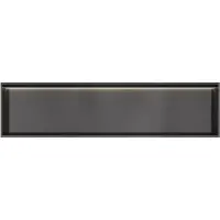 Hotbath &More inbouwnis met verlichting 30x120x10cm geborsteld zwart PVD
