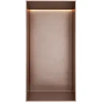 Hotbath &More BOX015FL inbouwnis 30x15x10cm zonder frame met verlichting geborsteld koper PVD