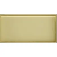 Hotbath &More Inbouwnis 30x60x10cm - Zonder Frame - LED Verlichting - Geborsteld Messing PVD - RVS - Rechthoekig - Accessoires, Inbouw/opbouw nissen - 8721264695888