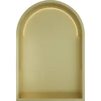 Hotbath &MORE Inbouwnis Toogmodel 30x45x10cm met LED IP44 Geborsteld Messing PVD