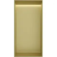 Hotbath &More frameless inbouwnis met verlichting 30x15x10cm geborsteld messing PVD