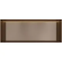 Hotbath &More frameless inbouwnis met verlichting 30x80x10cm tuscan bronze