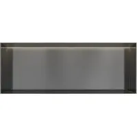 Hotbath &More BOX080FL inbouwnis 30x80x10cm zonder frame met verlichting geborsteld gunmetal PVD