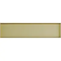 Hotbath &More BOX120L inbouwnis 30x120x10cm met verlichting geborsteld messing PVD
