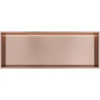 Hotbath &MORE Inbouwnis 30x80x10cm met LED IP44 Geborsteld Koper PVD