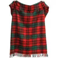 Most - Wollen tartan plaid Tartan Noel - 100% schapenwol - 140 x 200 cm - rood - groen