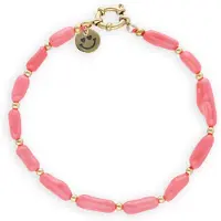 BONNIE STUDIOS Dames Sieraden Tommy Gold Pink Bracelet - Koraal - Maat ONESIZE