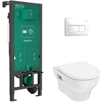 Hansgrohe GladeLake S - Voorwand montageset, GladeLake S toilet en wc zitting, iFrame Original Q bedieningsplaat, wit 60301450