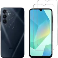 Phonillico Screenprotector geschikt voor Samsung Galaxy A16 - 2 stuks Beschermglas van glas Transparante glazen schermbeschermfolie + 2 stuks Camera Protector
