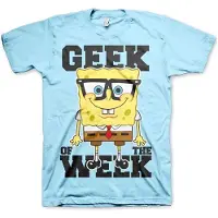 Spongebob SquarePants Geek Of The Week T-Shirt Skyblue-XL