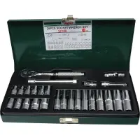 Hans Dopsleutelset 1/4 inch 26 Stuk (kurz en lang)