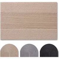 Blumtal Japandi Deurmat - Anti-slip - Polyester 70 x 120 cm - Beige - Gestreept
