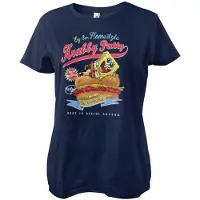 Spongebob Homestyle Krabby Patty Girly Tee Damen T-Shirt Navy-M