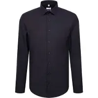 Seidensticker Zakelijk overhemd 'SMART FLANNELS' donkerblauw