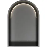Hotbath &More Inbouwnis 30x45x10cm Toogmodel - LED Verlichting - Geborsteld Gunmetal PVD - RVS - Accessoires, Inbouw/opbouw nissen - 8721264695277