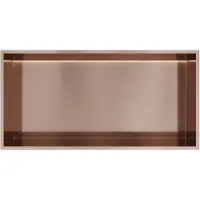 Hotbath &More BOX060L inbouwnis 30x60x10cm met verlichting geborsteld koper PVD