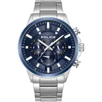 Police Analoog horloge blauw