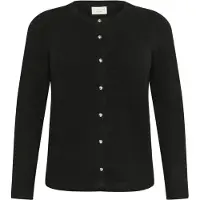 KAFFE CURVE Gebreid vest 'KCNiela' zwart