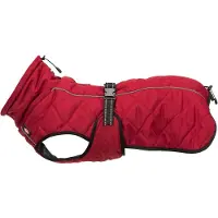 Trixie Hondenjas Minot Rood 40 cm - Gewatteerd Fleece, Reflecterende Strepen, Verstelbare Buikriem