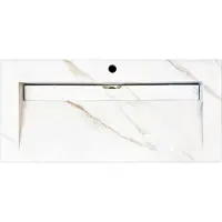 Lambini Designs Quri keramische wastafel 100cm marmer met 1 kraangat