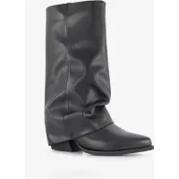 Blue Box dames cowboylaarzen met overslag zwart maat 36